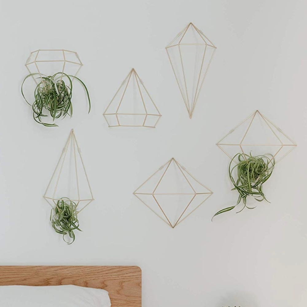 Umbra Prisma Wall Decor, Set of 6, Matte Brass